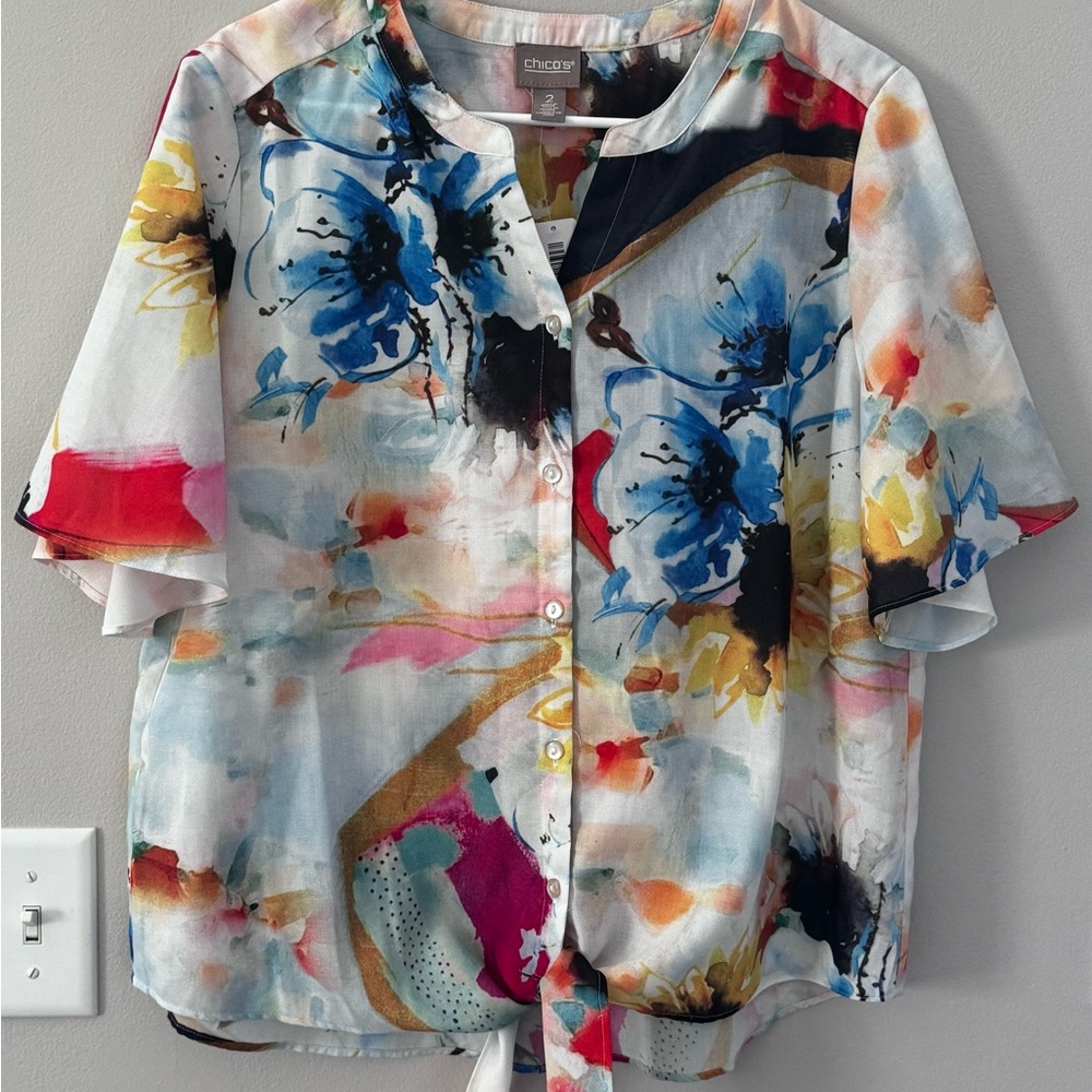Chico’s front tie blouse